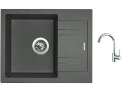 Set Sinks LINEA 600 N Titanium + baterie Sinks MIX 35 chrom Set Sinks LINEA 600 N Titanium + baterie Sinks MIX 35 chrom