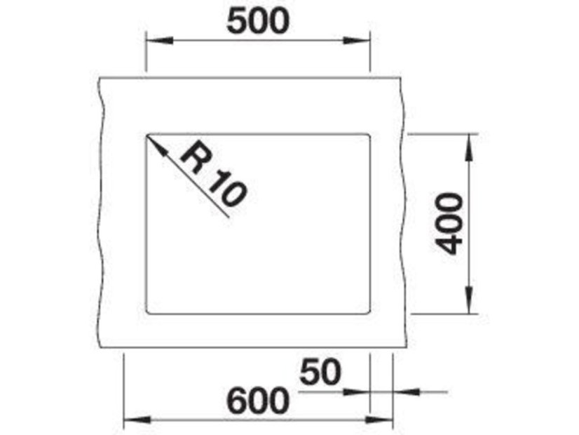 Granitový drez Blanco Rotan 500 U Sivá vulkán