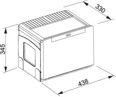 Výsuvný odpadkový dvojkoš Franke Cube 50, 14+18 litrů