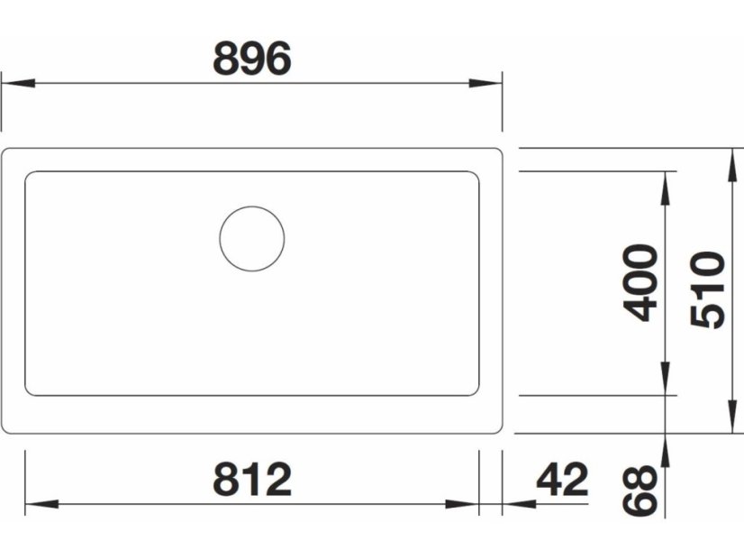 Granitový drez Blanco VINTERA XL 9-UF čierna bez excentru