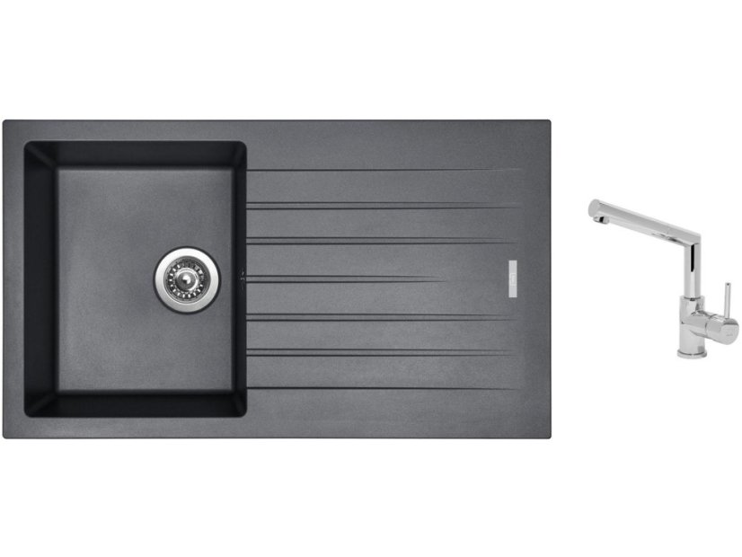 Set Sinks PERFECTO 860 Titanium + baterie Sinks MIX 350 P chrom