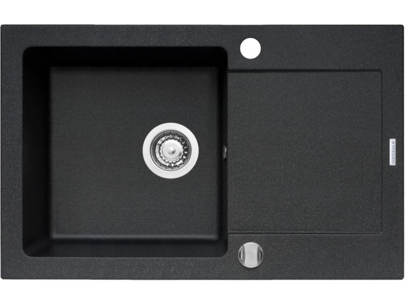 Granitový dřez Pyramis Mido 79 x 50 1B 1D Černá