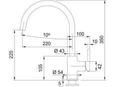 Dřezová baterie Franke FC 6018.085 Lina Pískový melír