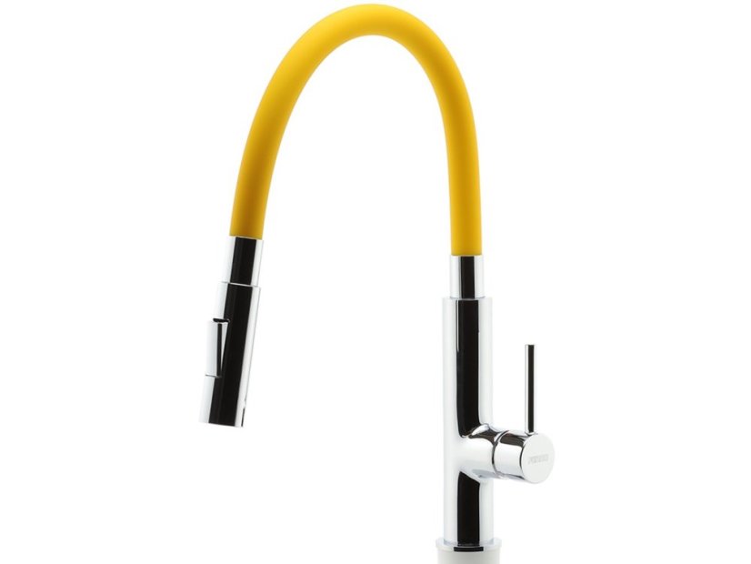 Dřezová baterie Novaservis 70730.0ZL se žlutým ramenem