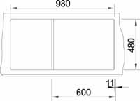 Granitový drez Blanco ZIA 6 S biela soft s excentrom