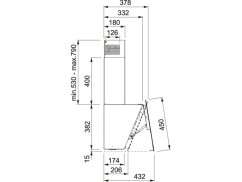 Komínová digestoř Franke FPJ 915 V BK A Černé sklo