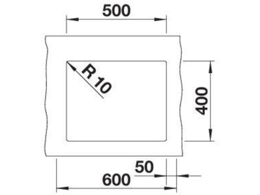 Granitový drez Blanco Rotan 500 U biela, bez tiahla