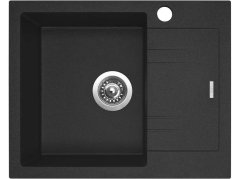 Granitový dřez Sinks Linea 600 N Granblack Levý