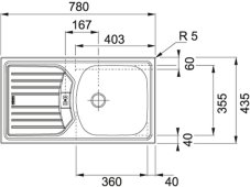 Nerezový dřez Franke ETN 614 Nova 6/4