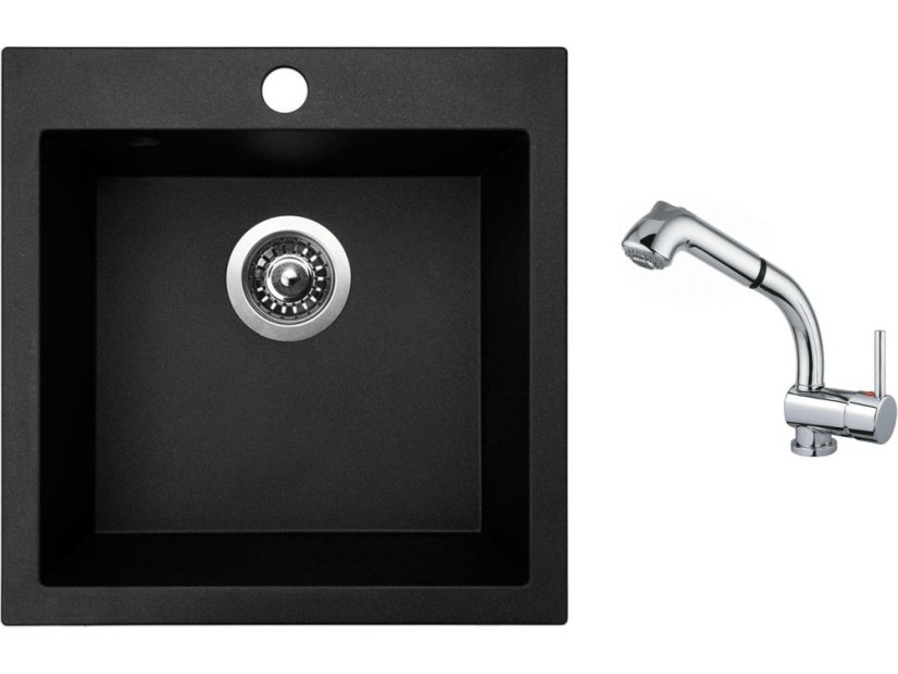 Set Sinks VIVA 455 Granblack + baterie Sinks MIX 3 S Chrom