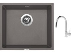 Set Sinks FRAME 457 Truffle + baterie Sinks MIX 35 P chrom Set Sinks FRAME 457 Truffle + baterie Sinks MIX 35 P chrom
