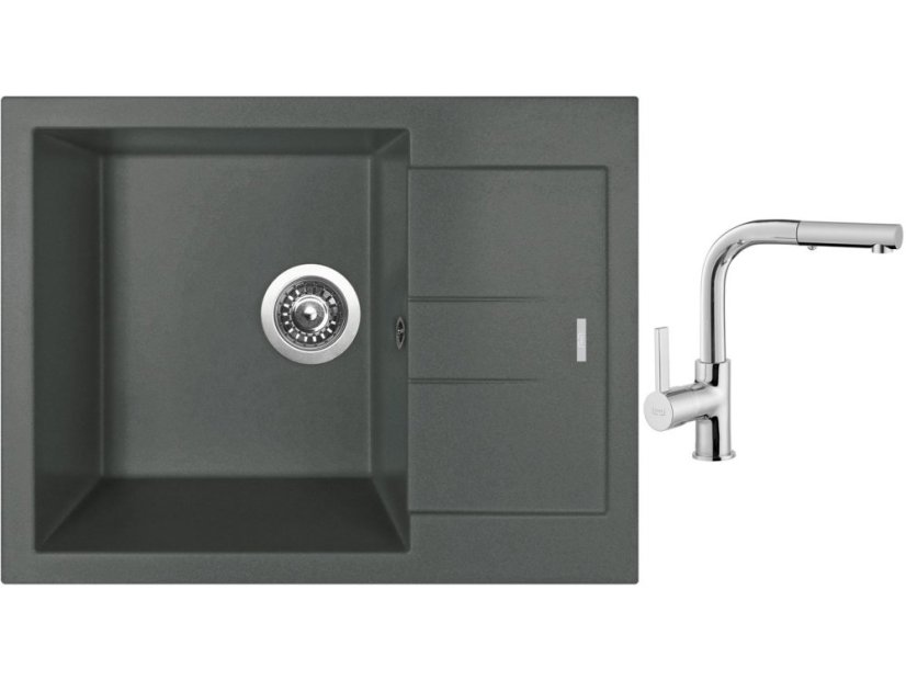 Set Sinks AMANDA 650 Titanium + baterie Sinks ENIGMA S chrom