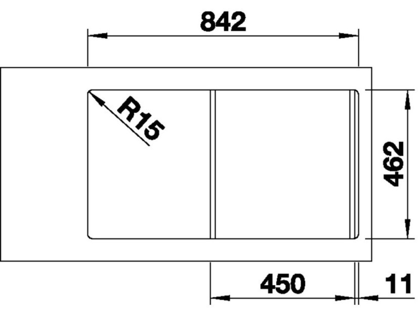 Nerezový dřez Blanco FLEX Pro 45 S