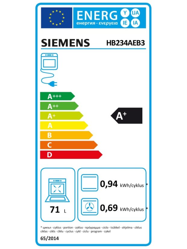 Siemens HB234AEB3 horkovzdušná trouba iQ300 - obrázek 11