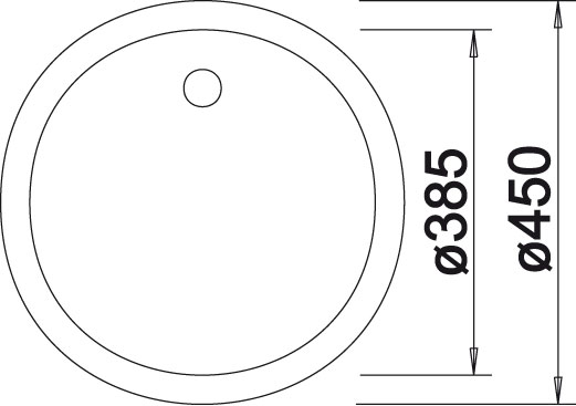 Granitový drez Blanco Rondo 45 Bielá soft