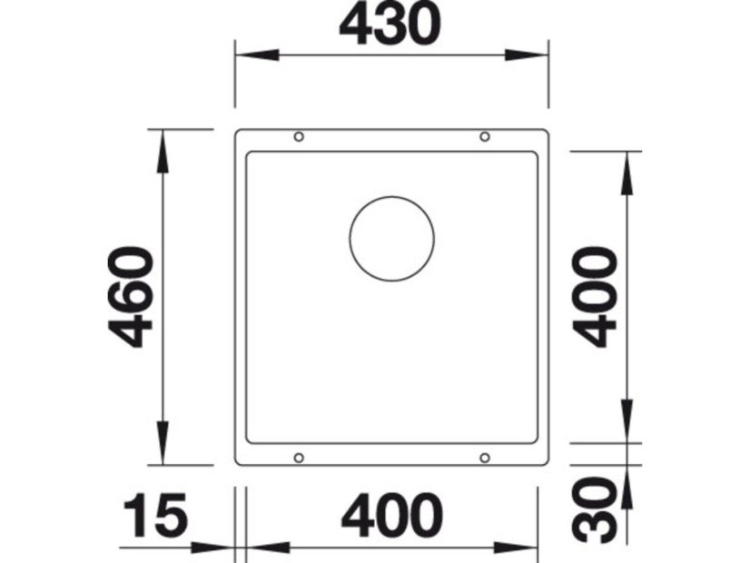 Granitový drez Blanco SUBLINE 400 U InFino tartufo bez tiahla