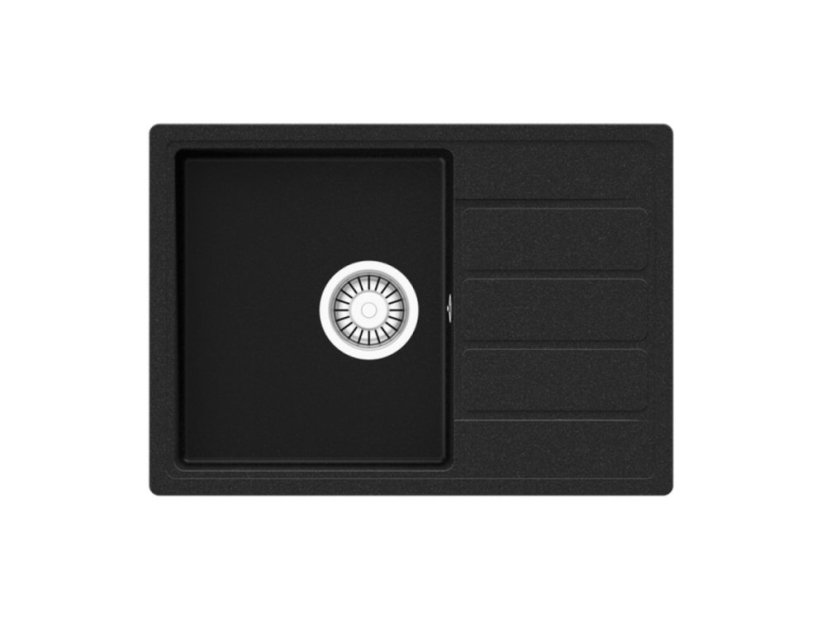 Granitový drez Teka COMFOR 45 S-TQ 1B 1D Čierna metalická - 1