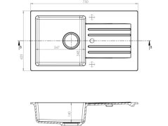 Granitový dřez Alveus Cortina 140 Béžový + záslepka