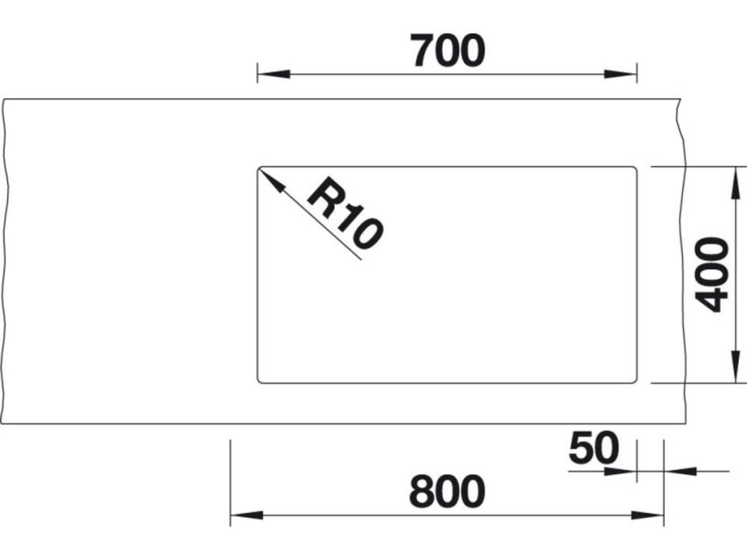 Granitový drez Blanco SUBLINE 700 U Level InFino tartufo drez vľavo