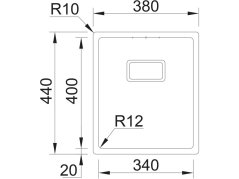 Nerezový drez Sinks BOX 380 FI 1,0mm
