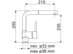Dřezová baterie Sinks MIX 3 P - N6 Nanoblack