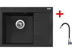 Sinks RIM 650 L Granblack + Elasta nerez/černá