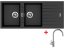 Set Sinks Perfecto 1160 Duo Metalblack + Vitalia