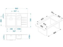 Sklenený drez Alveus Crystalix 20 L čierny