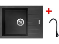 Sinks PERFECTO 650 Pureblack + ELASTA černá matná