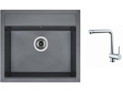 Set Sinks SOLO 560 Titanium + baterie Sinks MIX 3 chrom