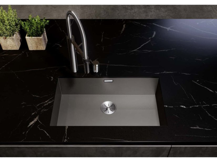 Nerezový drez Blanco ZEROX 500 U InFino nerez Dark Steel