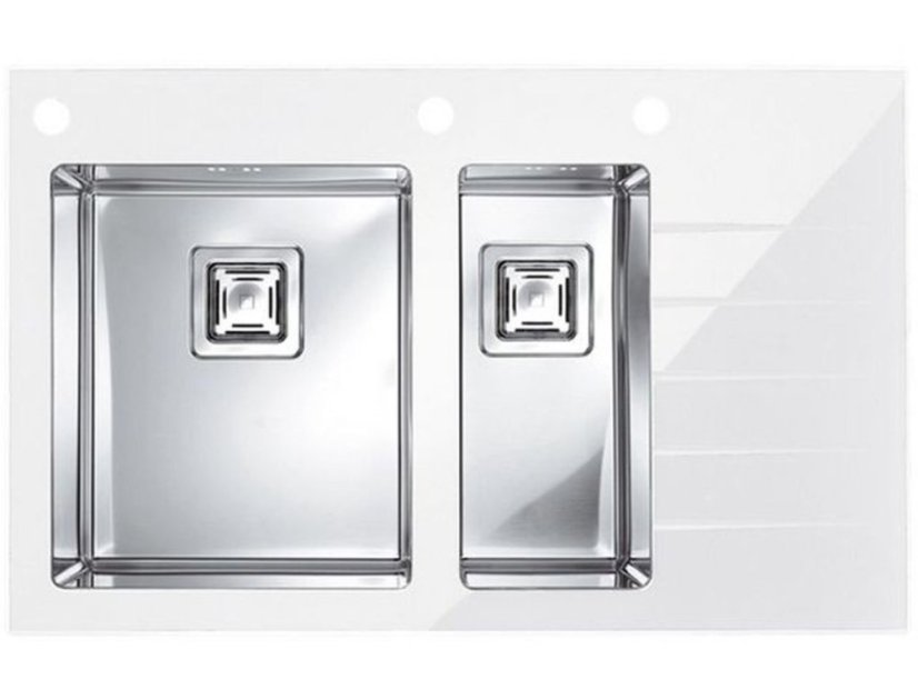 Skleněný dřez Alveus Crystalix 20 L bílý