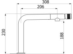 Dřezová baterie Sinks Comforta lesklá