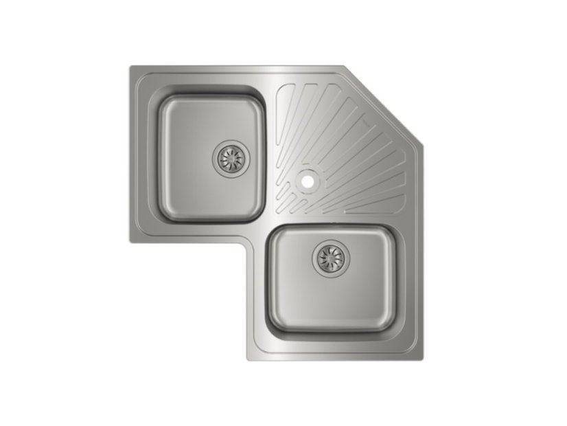 Nerezový rohový dřez Teka Angular 2B X