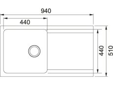 Tectonitový dřez Franke OID 611 Bílá