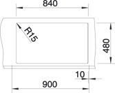 Granitový drez Blanco METRA 9 biela soft