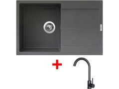 Sinks ULTIMA 790 Titanium + ARCO čierná matná