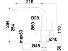 Dřezová baterie Blanco LINUS-S černá