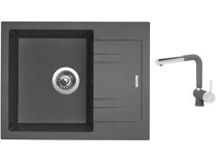 Set Sinks LINEA 600 N Titanium + baterie Sinks MIX 3 P Titanium Set Sinks LINEA 600 N Titanium + baterie Sinks MIX 3 P Titanium