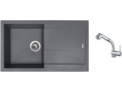 Set Sinks AMANDA 860 Titanium + baterie Sinks MIX 3 S Chrom