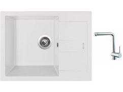 Set Sinks AMANDA 650 Milk + batéria Sinks MIX 3 chróm