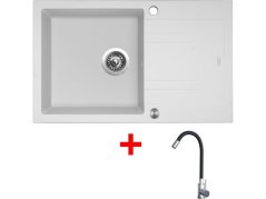 Sinks LINEA 780 XC Milk + Elasta nerez/černá