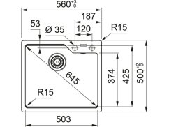 Granitový drez Franke UBG 610-56 Biela-ľad