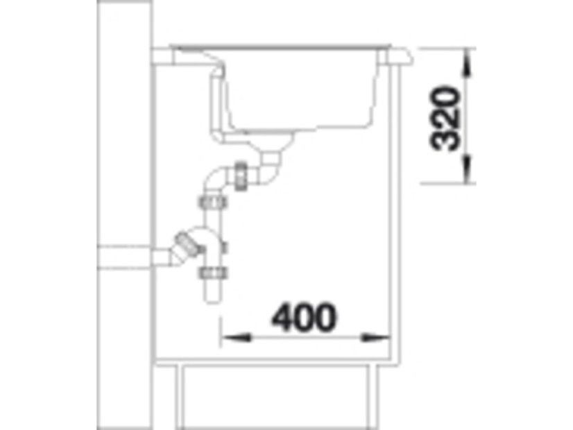 Granitový drez Blanco DALAGO 8 tartufo s excentrom