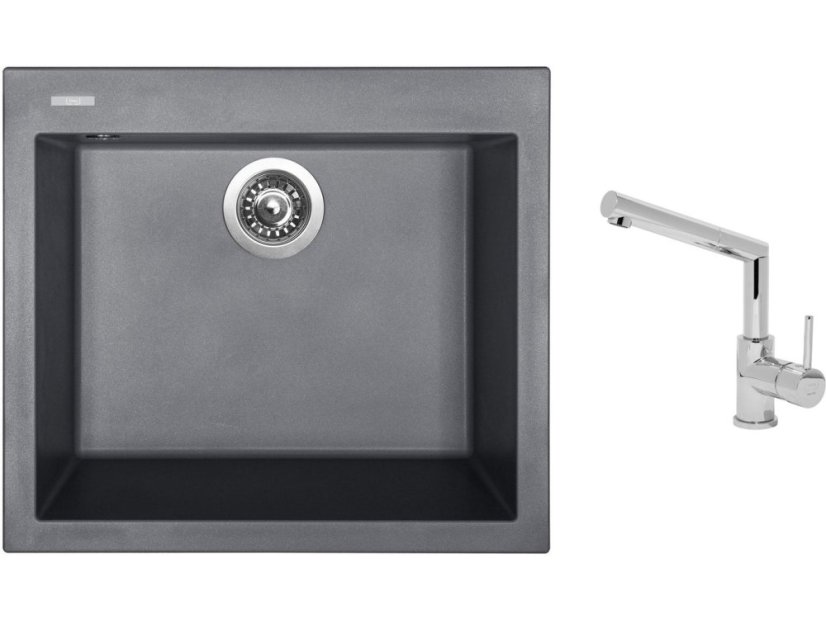 Set Sinks CUBE 560 Titanium + baterie Sinks MIX 350 P chrom