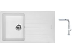 Set Sinks PERFECTO 860 Milk + baterie Sinks SLIM S2 kartáčovaná Set Sinks PERFECTO 860 Milk + baterie Sinks SLIM S2 kartáčovaná