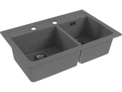 Granitový dvojdrez Alveus ATROX 50 Betón Granitový dvojdrez Alveus ATROX 50 Betón