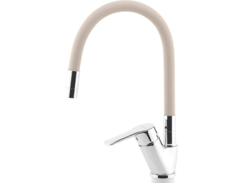 Dřezová baterie s béžovým flexi ramenem Metalia 54, chrom 5