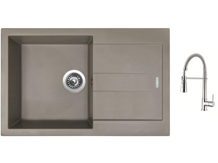 Set Sinks AMANDA 780 Truffle + batéria Sinks MIX 35 PROF S chróm