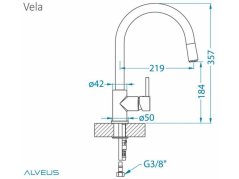 Kuchyňská baterie Alveus Vela-P